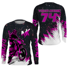 Load image into Gallery viewer, Pink MX Jersey Men Kid Women UPF30+ Custom Dirt Bike Jersey Boys Motocross Off-Road Riding Shirt PDT577