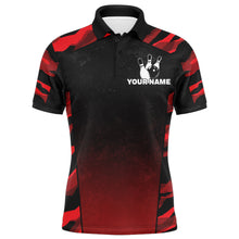 Load image into Gallery viewer, Camo Bowling Polo Shirt For Men Custom Name And Team Name Strike Bowling Short Sleeve Jerseys  BDT05