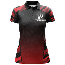 Load image into Gallery viewer, Camo Bowling Polo Shirt For Women Custom Name And Team Name Strike Bowling Short Sleeve Jerseys BDT06