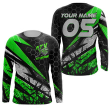 Load image into Gallery viewer, Extreme ATV Motocross Jersey Green UPF30+ Kid Men Quad Bike Shirt Custom ATV MX Off-Road Jersey PDT573