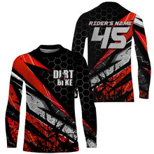 Load image into Gallery viewer, Red Motocross Jersey Personalized UPF30+ Dirt Bike Shirt Men Women Kid MX Off-Road Jersey Riding PDT575