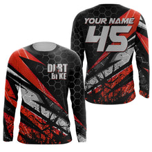 Load image into Gallery viewer, Red Motocross Jersey Personalized UPF30+ Dirt Bike Shirt Men Women Kid MX Off-Road Jersey Riding PDT575