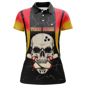 Personalized Bowling Shirt For Women Flame Bowling Polo Shirt Mens Bowling Jersey For Team BDT28