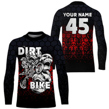 Load image into Gallery viewer, Custom Red Dirt Bike Jersey Men Women UPF30+ Skull Motocross Shirt Kid MX Jersey Riding Motorcycle PDT545