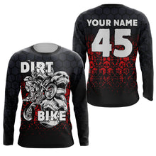 Load image into Gallery viewer, Custom Red Dirt Bike Jersey Men Women UPF30+ Skull Motocross Shirt Kid MX Jersey Riding Motorcycle PDT545