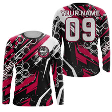 Load image into Gallery viewer, Personalized Pink Motocross Jersey Youth UPF30+ Live To Ride Dirt Bike Shirt Men Women MX Riding PDT550