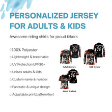 Load image into Gallery viewer, Personalized Motocross off-road jersey UPF30+ extreme kid&amp;adult dirt bike racing motorcycle shirt PDT261