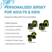 Load image into Gallery viewer, Custom number&amp;name dirt bike racing jersey youth men UV camo motocross off-road motorcycle shirt PDT155