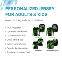 Load image into Gallery viewer, Personalized MX adult&amp;kid jersey UV protective Motocross for life racing biker off-road shirt PDT346