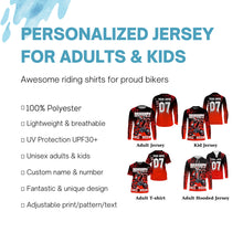 Load image into Gallery viewer, Braaapy Halloween personalized motocross jersey UPF30+ kids men women dirt bike costume for bikers NMS1042