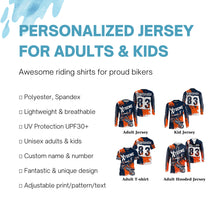 Load image into Gallery viewer, White personalized Motocross jersey adult&amp;kid dirt bike shirt UV protective MX xtreme motorcycle PDT20