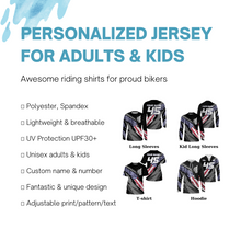 Load image into Gallery viewer, Personalized Hard Enduro Jersey UPF30+ Patriotic Enduro Racing Shirt American Dirt Bike Adult&amp;Kid Jersey| NMS732