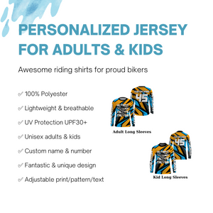 Where's The Track There's The Fun Personalized Motocross Jersey UPF30+ Dirt Bike MX Racing NMS1163