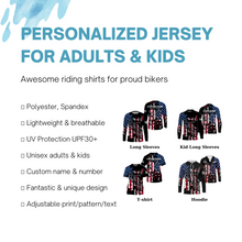 Load image into Gallery viewer, Personalized Dirt Bike Racing Jersey UPF30+ Patriotic Motocross American Off-Road Riding Jersey| NMS726