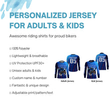 Load image into Gallery viewer, Extreme Life Extreme Fun Personalized Motocross Jersey Kid Adult Dirt Bike Long Sleeves Offroad NMS1110