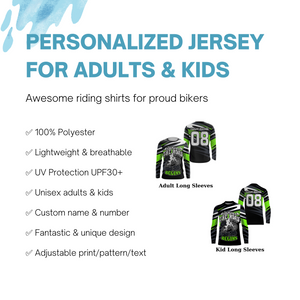 Personalized Dirt Bike Jersey UPF30+ Where The Road Ends The Fun Begins Motocross MX Racing NMS1155