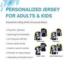 Load image into Gallery viewer, Personalized MX Racing Jersey UPF30+ Motocross Off-Road Adult&amp;Kid Dirt Bike Powersport Jersey| NMS756