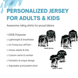 Extreme personalized Motocross jersey dirt bike offroad UPF30+ men women youth MX shirt motorcycle PDT310