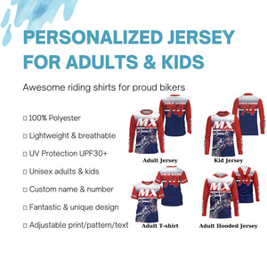 Extreme custom dirt bike riding kid men women UV jersey for biker Motocross shirt red MX off-road PDT192