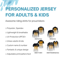 Load image into Gallery viewer, Personalized Motocross Jersey UPF30+ MX Racing Off-Road Adult&amp;Kid Riders Dirt Bike Jersey - Orange| NMS748