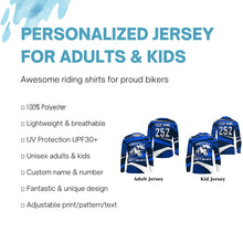 Load image into Gallery viewer, Freestyle Motocross Personalized Jersey UPF30+ Adult Kid FMX Dirt Bike Long Sleeves NMS1160