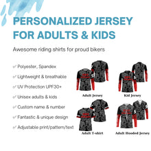 Load image into Gallery viewer, Personalized Skull BMX jersey adult kid bike shirts UPF30+ extreme racewear Cycling bicycle clothes| SLC41