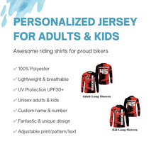 Load image into Gallery viewer, Personalized Extreme Motocross Jersey UPF30+ Kid Adult MX Racing Off-road Dirt Bike Shirt NMS1194