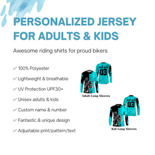 Load image into Gallery viewer, Personalized Motocross Jersey UPF30+ Kid Adult MX Racing Shirt Dirt Bike Off-road NMS1187