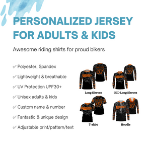 Personalized Enduro Jersey UPF30+ Enduro Dirt Bike Racing Extreme Off-road Motocross Adult&Kid Riders| NMS699