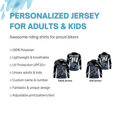 Load image into Gallery viewer, Extreme Motocross racing jersey UPF30+ personalized adult&amp;kid birt bike long sleeves cool bikers NMS1078