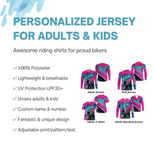 Load image into Gallery viewer, BMX life Pink BMX jersey UPF30+ BMX shirt cycling gear bicycle motocross gear| SLC133