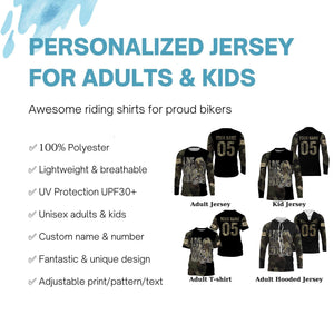 Love Live Ride Camo MTB jersey kids youth UPF30+ mountain bike shirt men cycling jersey boy girl| SLC262