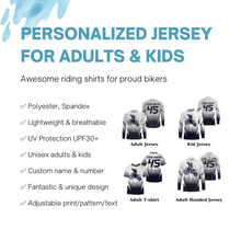 Load image into Gallery viewer, MX racing jersey personalized motocross UPF30+ adult&amp;kid navy dirt bike Riders off-road motorcycle| NMS874