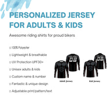 Load image into Gallery viewer, Cool Muscle Racing Jersey kid adult personalized UPF30+ Motocross dirt bike long sleeves biker NMS1100