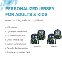 Load image into Gallery viewer, Dirt Life Personalized Racing Jersey UPF30+ Motocross Kid Adult Dirt Bike MX Long Sleeves NMS1140