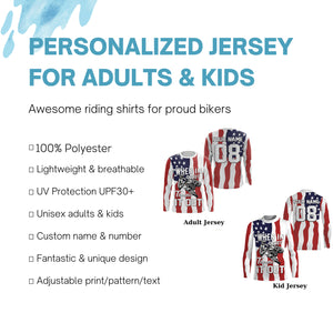 American Motocross Jersey Personalized UPF30+ When in Doubt Throttle It out Dirt Bike MX Racing NMS1169