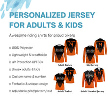 Load image into Gallery viewer, Peace Love Motocross personalized jersey UPF30+ Halloween dirt bike shirt kid adult bikers costume NMS1044