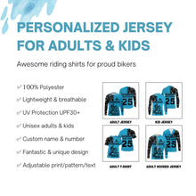 Load image into Gallery viewer, Personalized Motocross camo jersey UV protective MX for youth kid adult dirt bike off-road shirt PDT79