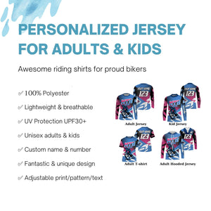 Personalized MTB jersey kid youth adult mountain bike shirt UPF30+ enduro gear men cycling clothes| SLC114