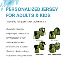 Load image into Gallery viewer, Extreme Motocross Jersey Personalized UPF30+ No Guts No Glory Dirt Bike Off-Road Adult&amp;Kid MX Racing| NMS765