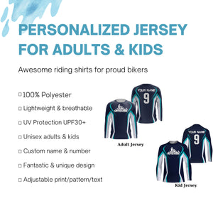 Motocross Personalized Jersey UPF30+ Kid Adult Dirt Bike MX Enduro Racing Long Sleeves NMS1109