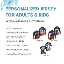 Load image into Gallery viewer, Personalized USA Motocross jersey adult&amp;kid UV protective MX motorcycle Patriotic dirt bike shirt PDT354