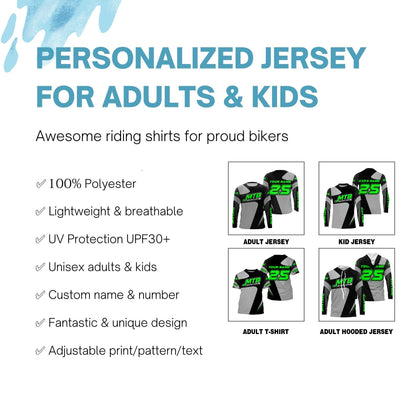 Custom black kid adult MTB gear Lightweight UPF30+ sun shirt Mountain bike shirt Cycling racewear| SLC112