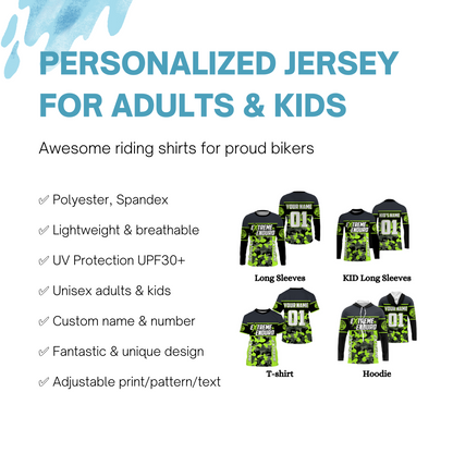 Extreme Enduro Personalized Jersey UPF30+ Camo Off-road Dirt Bike Racing Adult&Kid Mountain Terrain| NMS709
