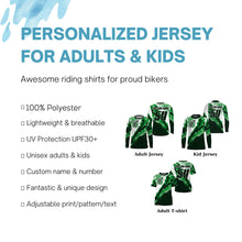 Load image into Gallery viewer, Personalized dirt bike kid men women jersey motoX off-road UPF30+ Motocross racing shirt PDT394