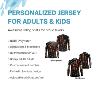 American Riding Shirt UPF30+ Personalized Motocross Jersey Patriotic Motorcycle Off-Road MX Racing NMS1243