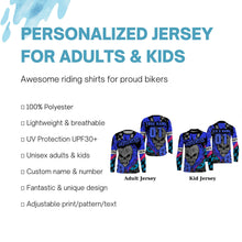 Load image into Gallery viewer, Skull Motocross Jersey Personalized UPF30+ Youth&amp;Adult Dirt Bike MX Racing Off-road Long Sleeves NMS1259