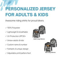 Load image into Gallery viewer, Camouflage Dirt Bike Jersey Personalized UPF30+ Motocross Kid Adult MX Racing Shirt NMS1213