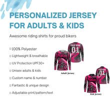 Load image into Gallery viewer, Mud Life Personalized Motocross Jersey UPF30+ Women Girls MX Racing Dirt Bike Shirt NMS1197