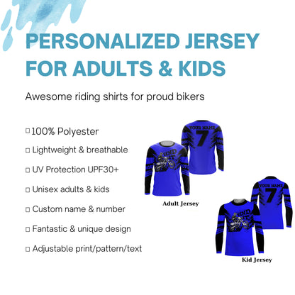 Custom Dirt Bike Jersey Send It UPF30+ Kid Adult Motocross MX Racing Long Sleeves Off-road Bikers NMS1116